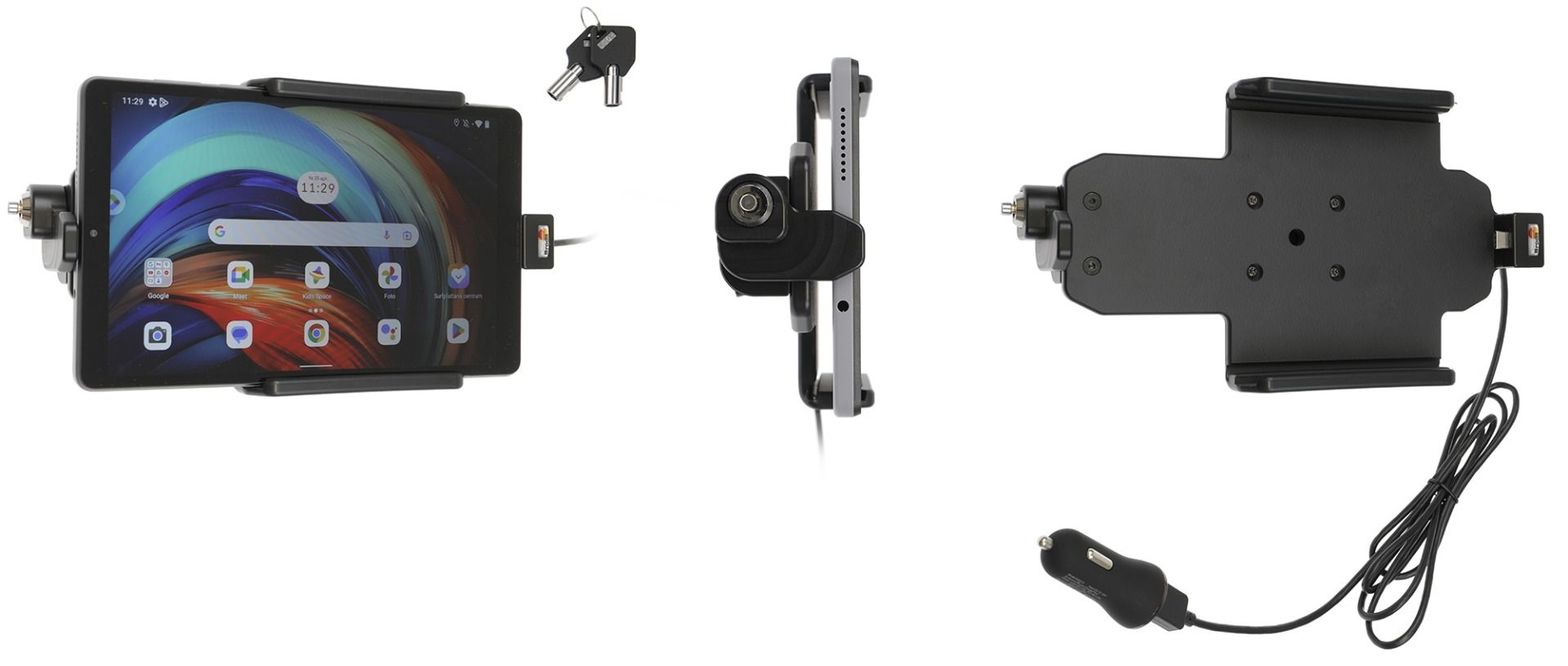 Brodit s/c Lenovo Tab M8 4th Gen. USB allume cig. LOCK