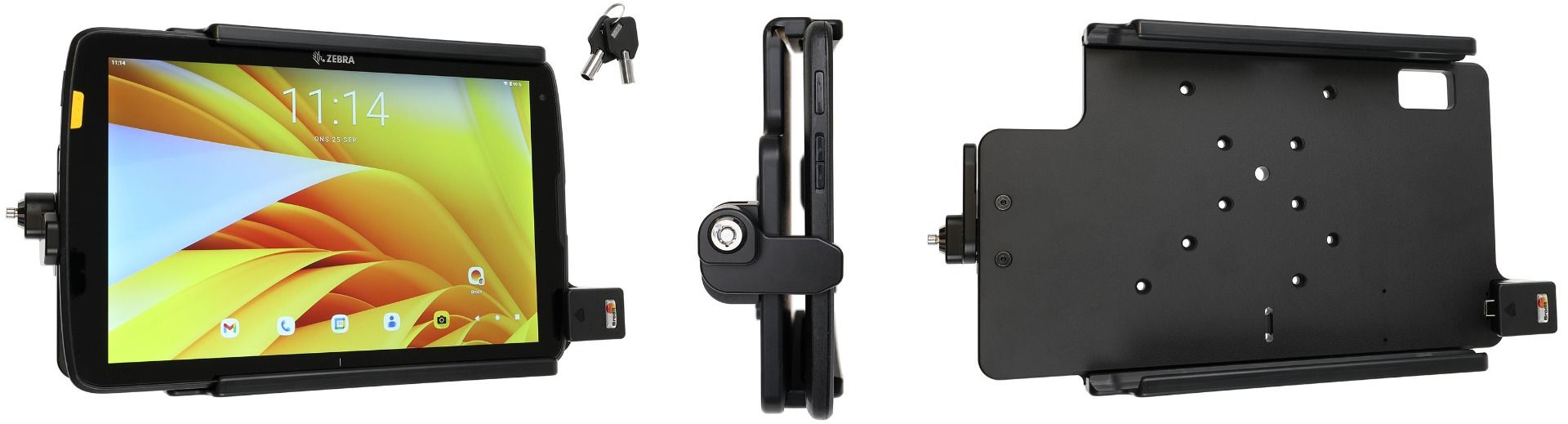 Brodit support Zebra ET40/45 10" keylock/ usbC 3.1/VESA