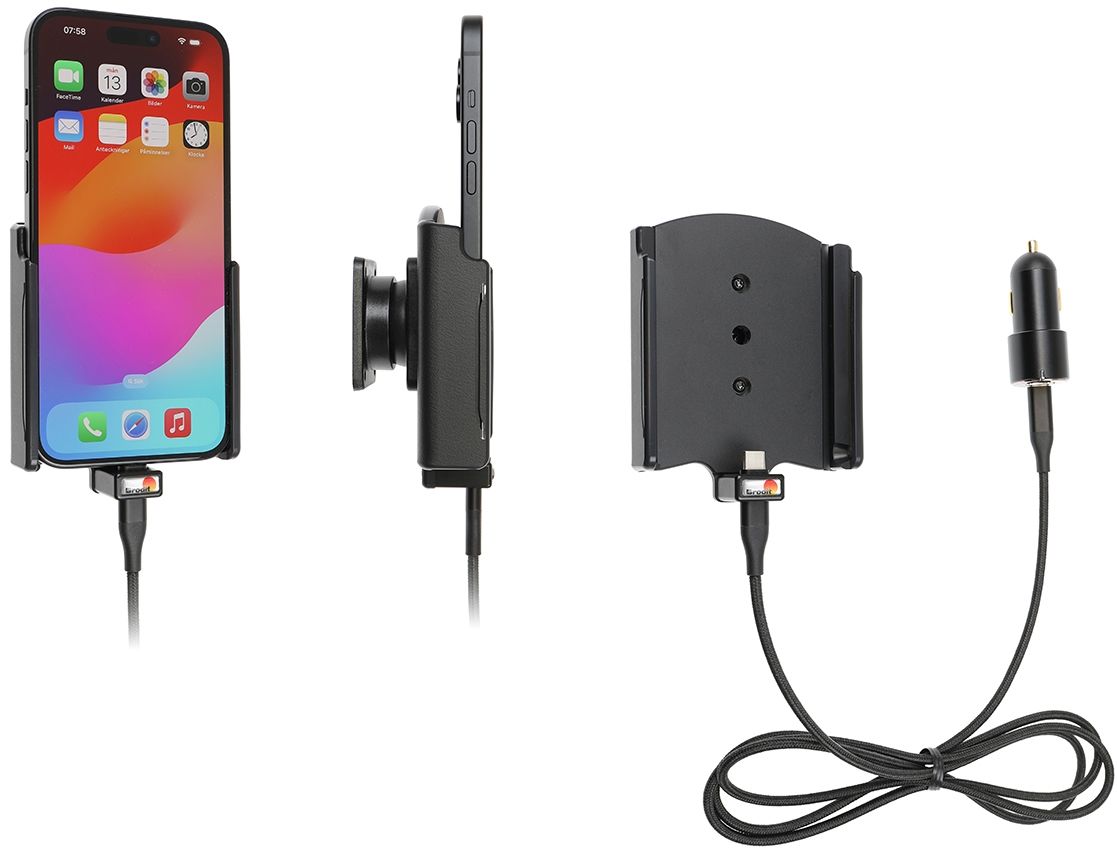 Brodit support/chargeur Apple iPhone 15 Plus USB all.cig.