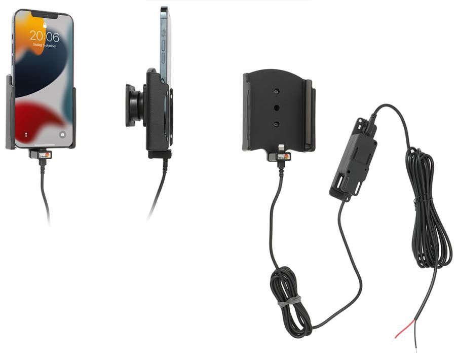 Brodit support/chargeur iPhone 13 -14 Pro Max fixé instal.