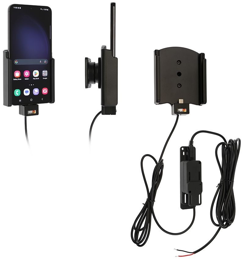 Brodit support/chargeur Samsung S23 Plus fixé install.