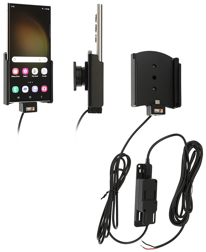 Brodit support/chargeur Samsung S23 Ultra fixé install.