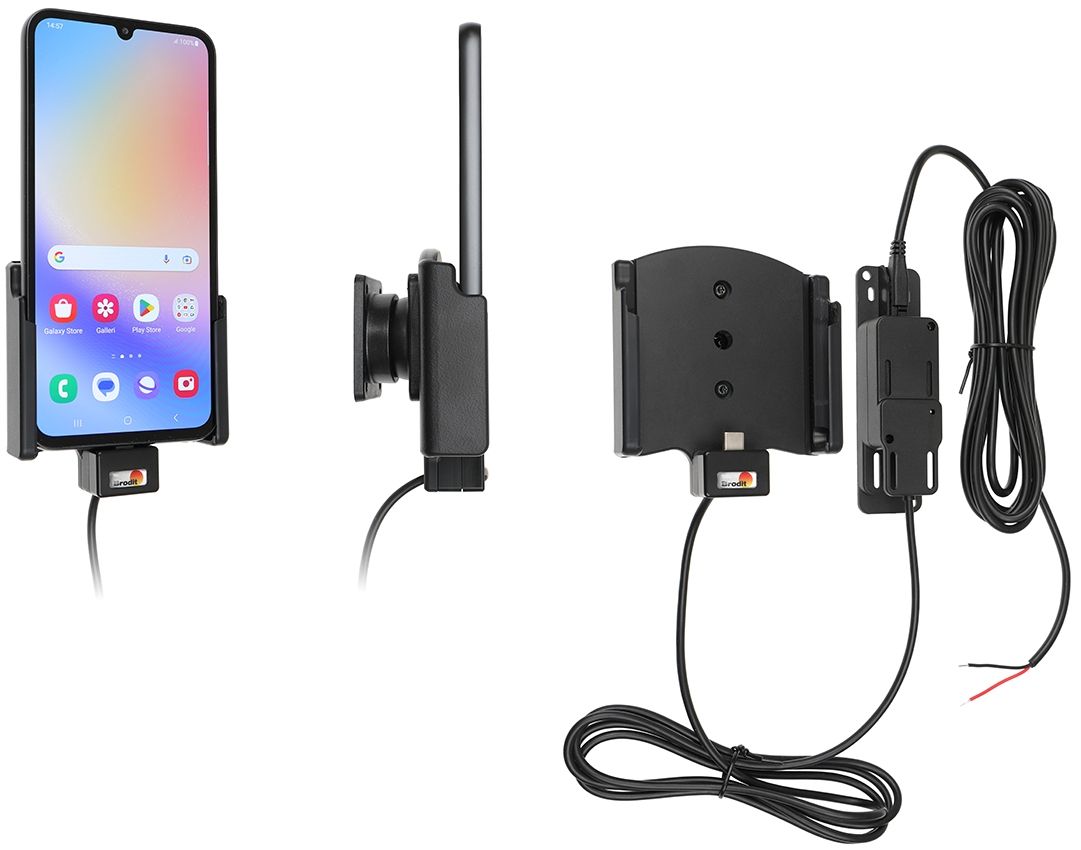Brodit support/chargeur Samsung A34 5G fixé install.