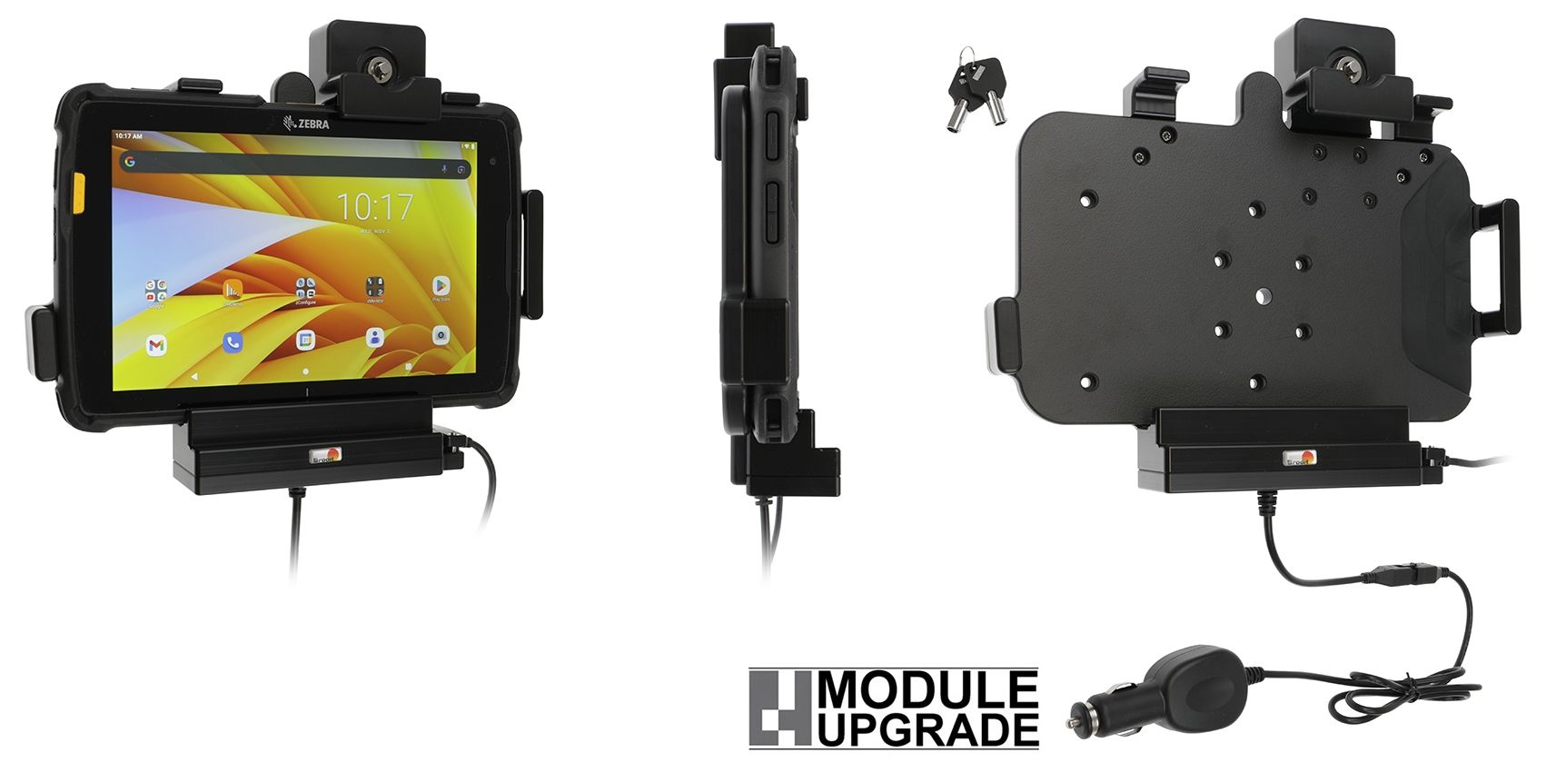Brodit support/chargeur Zebra ET40/ET45 8" keylock/USB-host