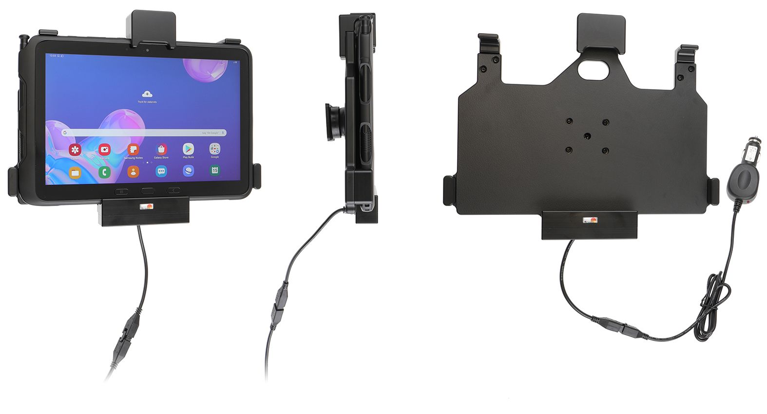 Brodit s/c Samsung Tab Active Pro ball-lock allume cig. pogo